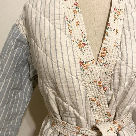 Madewell X The New Denim Project quilted patchwork wrap jacket, size XS - Picture 7 of 12